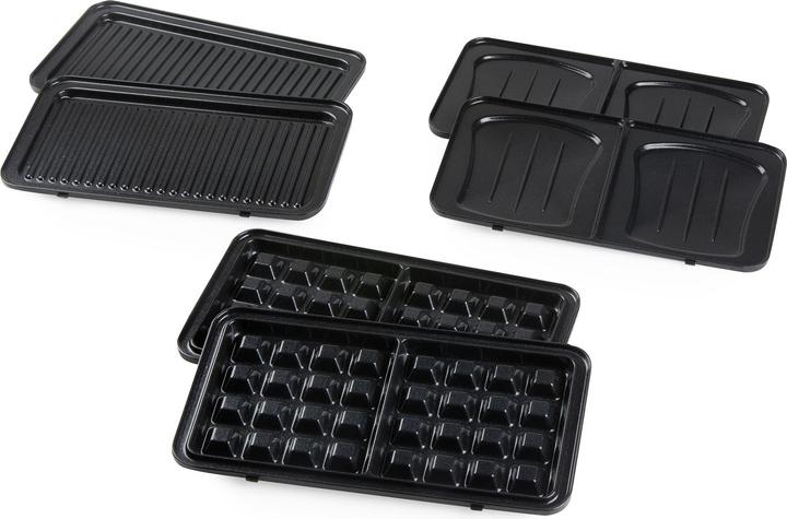 Actual product image Domo SANDWICH-WAFFEL-GRILL 3-IN-1 INKY BLACK Sandwichmaker Schwarz