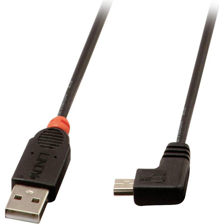 Lindy Mini USB Kabel gewinkelt (0.50 m, USB 2.0), USB Kabel