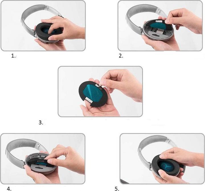 Immagine prodotto Deltalabs Cuscinetto auricolare di ricambio (QuietComfort 2, QuietComfort 15, QuietComfort 35, QuietComfort 25)