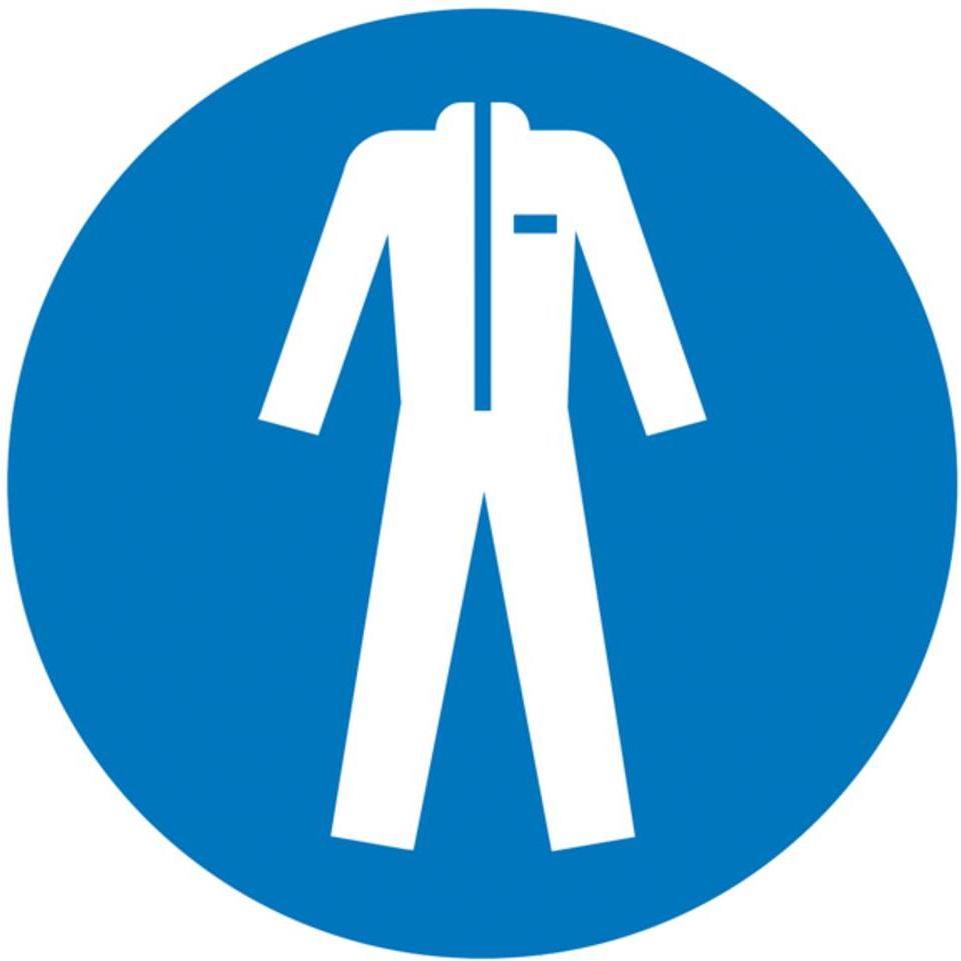 BRW Gebotsschild Schutzkleidung benutzen - Ø 20 cm (538030.2000)