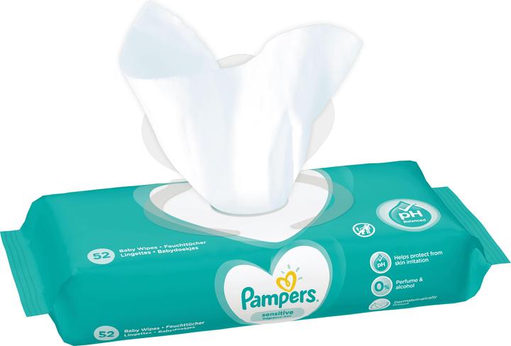 Actual product image Pampers Sensitive (52 pcs.)