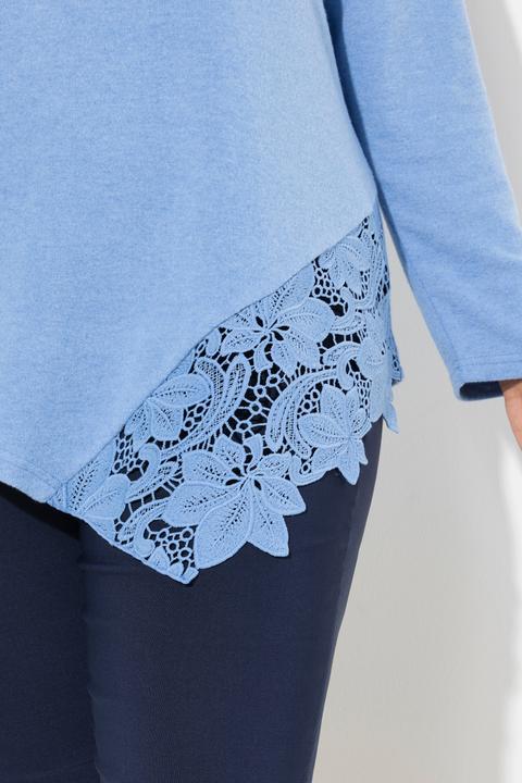 Produktbild Miamoda Pullover, A-Linie, Spitzeneinsatz, Langarm (56)