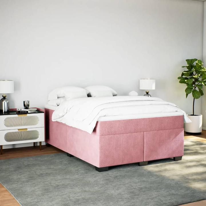 Produktbild vidaXL Bo x springbett mit Matratze 160 x 200 cm Samt (160 x 200 cm)