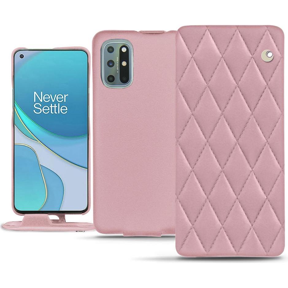 Noreve Lederschutzhülle vertikal (OnePlus 8T), Smartphone Hülle, Rosa