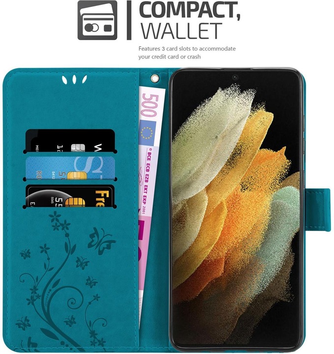 Actual product image Cadorabo Flower Book cover (Samsung Galaxy S21 Ultra)
