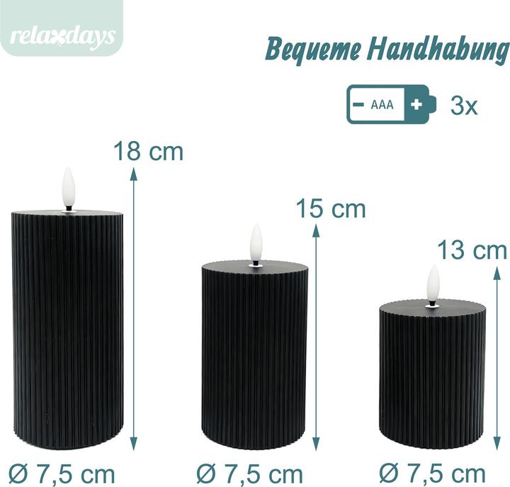 Produktbild Relaxdays 3x LED-Kerzen (3x)