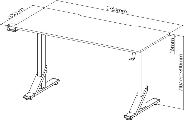 Produktbild Oplite Balistic MK 2 XL Gaming Desk