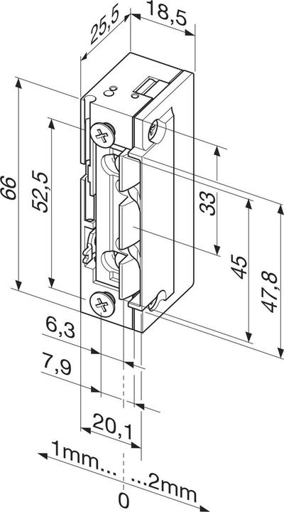 Productafbeelding effeff Elektrische slag 118 E.13 ProFix 2 (Kamerdeur, Objectdeur, Interieur)