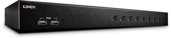 Image du produit Lindy DVI-I Single Link, USB 2.0 Audio Switch KVM Pro 8 ports