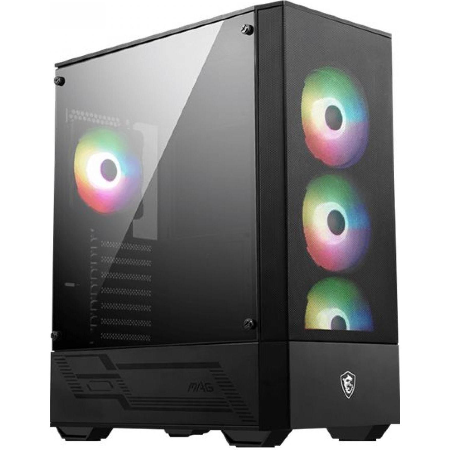 MSI Mag Forge 112R (ATX, Mini-ITX), PC Gehäuse, Transparent, Schwarz