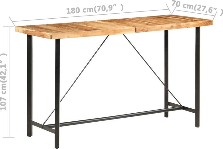 Image du produit vidaXL Bartisch (180 x 70 x 107 cm)