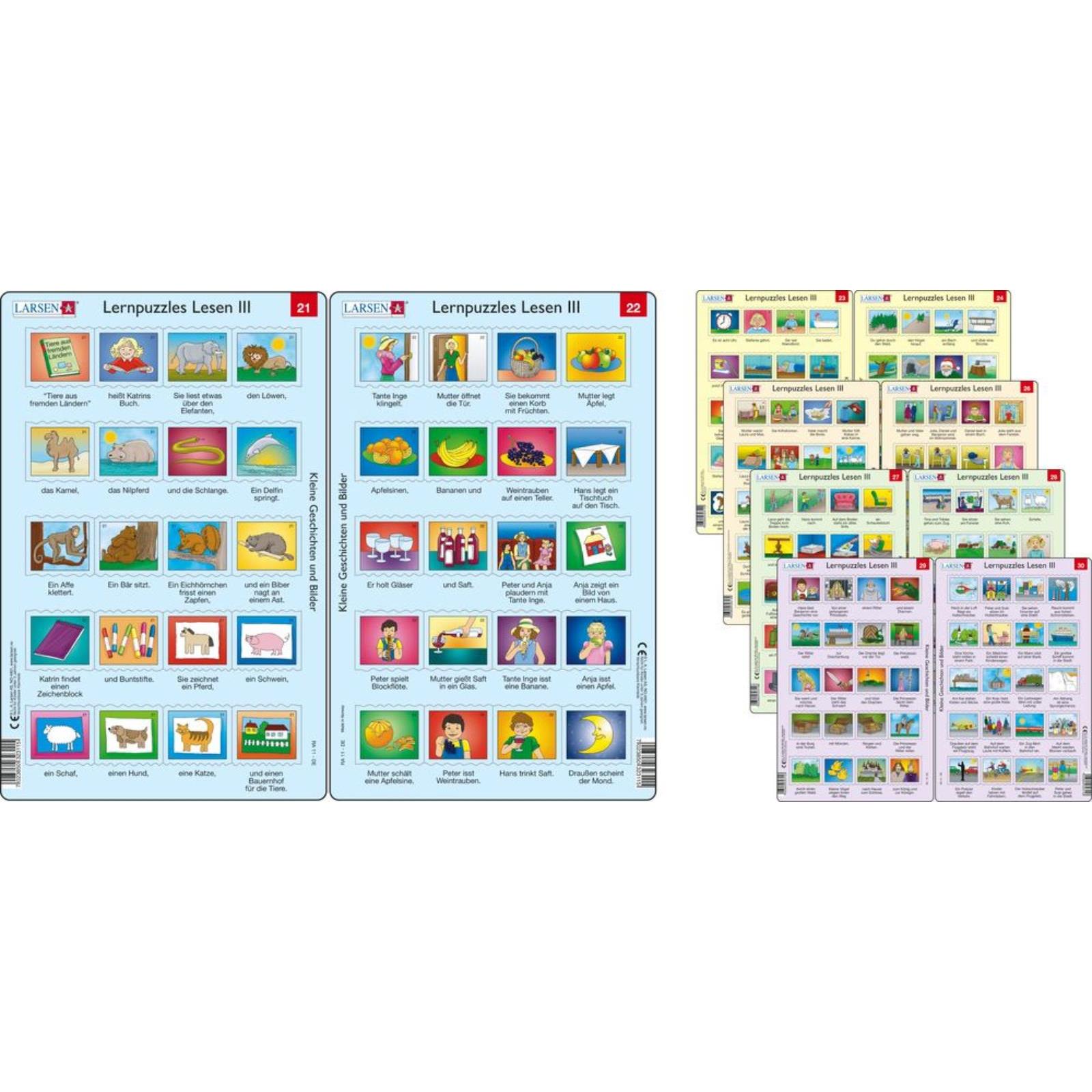 Larsen Puzzle - Lernpuzzles Lesen III (RA11-RA15)
