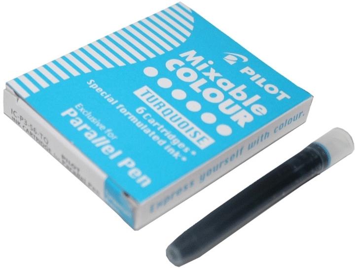 Image du produit Pilot Cartouches d'encre pour porte-plume Parallel Pen, tris (6 pièce(s), Turquoise)