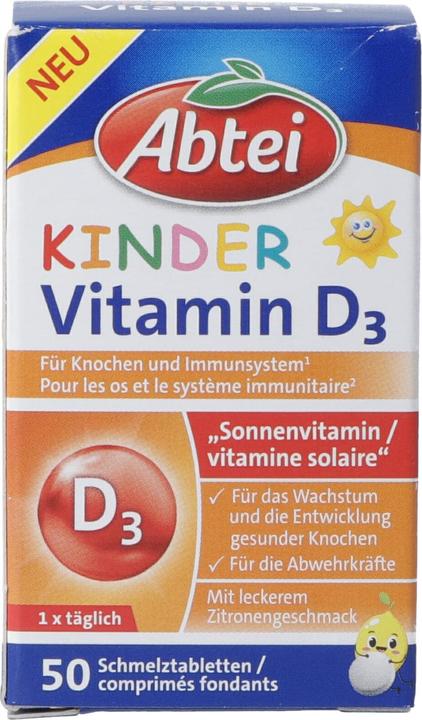 Produktbild Abtei Kinder Vitamin D3 (50 Stk) (50 Stück, Tabletten, 500 g)