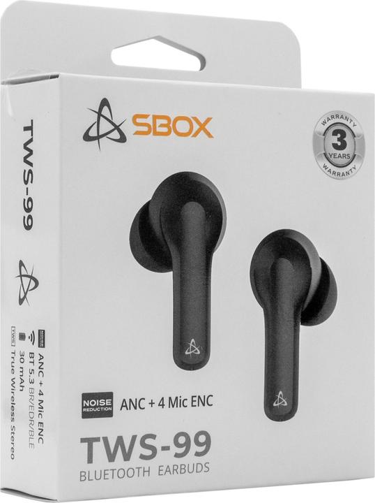 Actual product image Sbox EB-TWS99 Black (ANC, 4.50 h, Wireless)