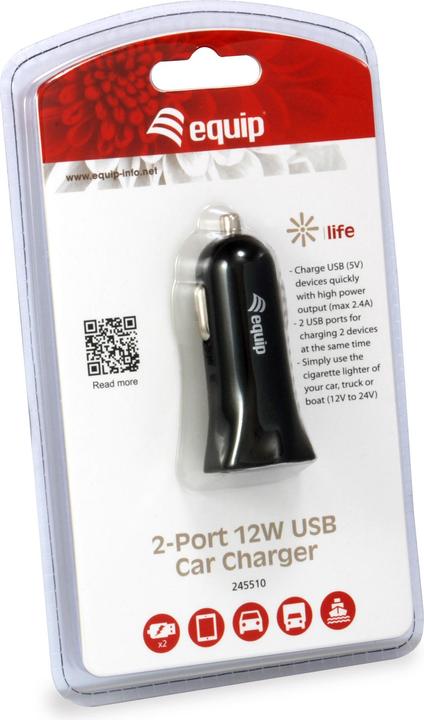 Produktbild equip USB Car Charger 2-Port oder max. sw