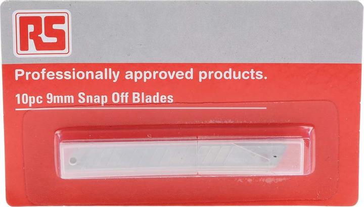 Actual product image RS PRO Snap-off blade, flat, 9 mm, 10 pieces (Replacement blade)