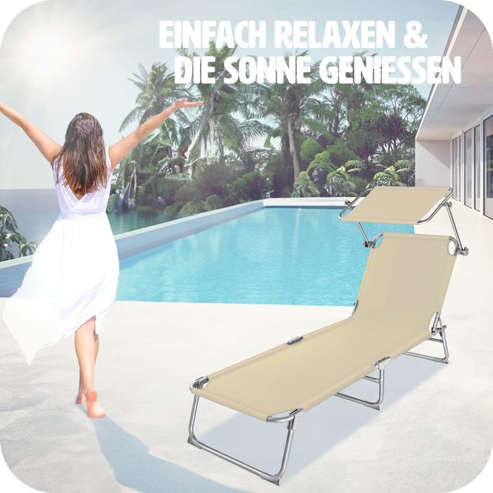 Produktbild tectake Gartenliege (190 cm)