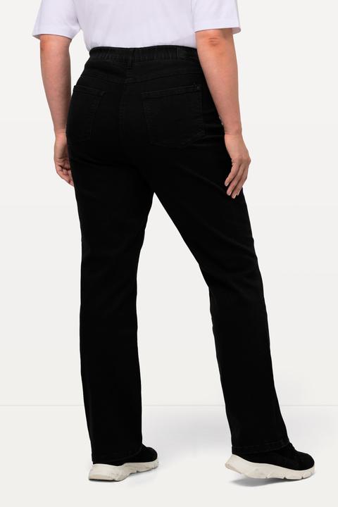 Immagine prodotto Ulla Popken Jeans modello Mandy di tessuto elasticizzato con taglio dritto a cinque tasche e cintura elastica (58)