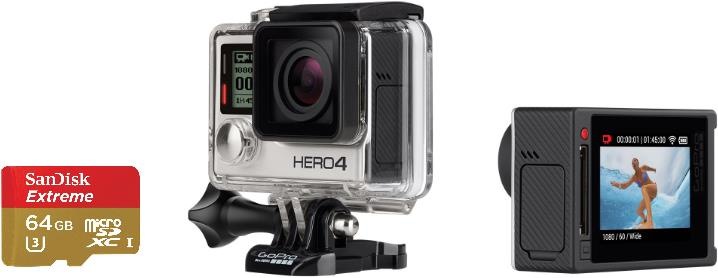 Produktbild GoPro Hero 4 Silver Edition inkl. 64GB Speicherkarte