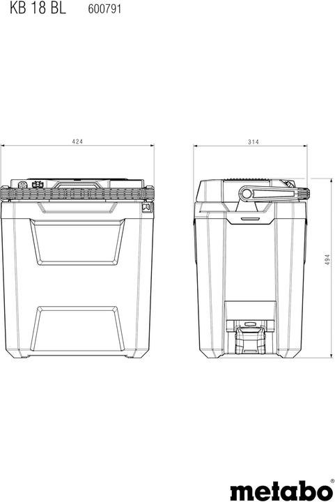 Image du produit Metabo KB 18 BL (24 l)