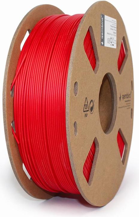 Produktbild Gembird Filamentcassette PLA schmale Spule (PLA, 1.75 mm, 1000 g, Rot)