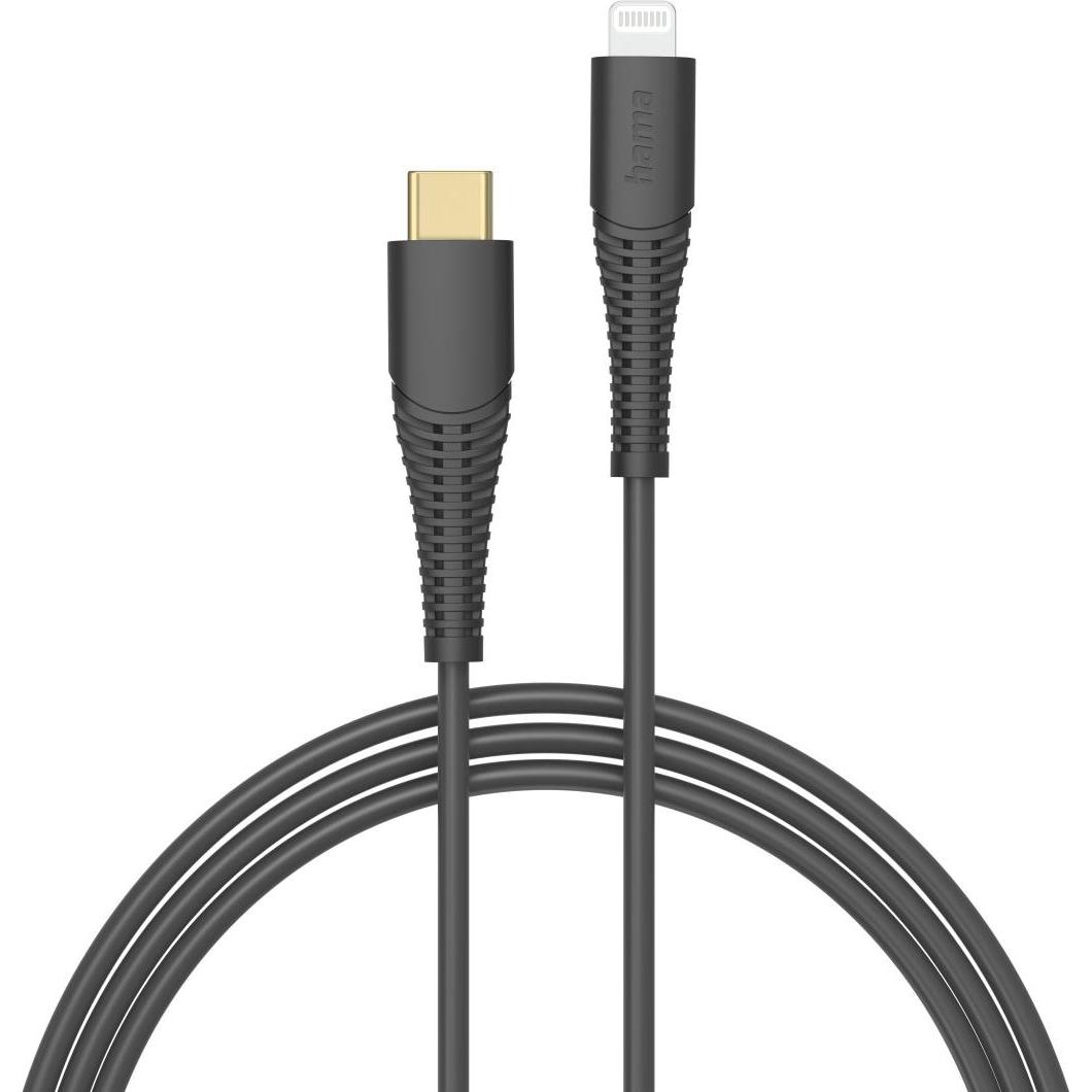 Thumbnail - Hama USB-Kabel, USB-C - Lightning, 1,5 m, Schwarz (1.50 m, USB 2.0), USB Kabel