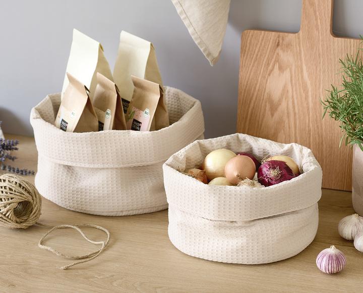 Produktbild Zeller Present Aufbewahrungskorb Waffelpiqué ø 25x13 cm