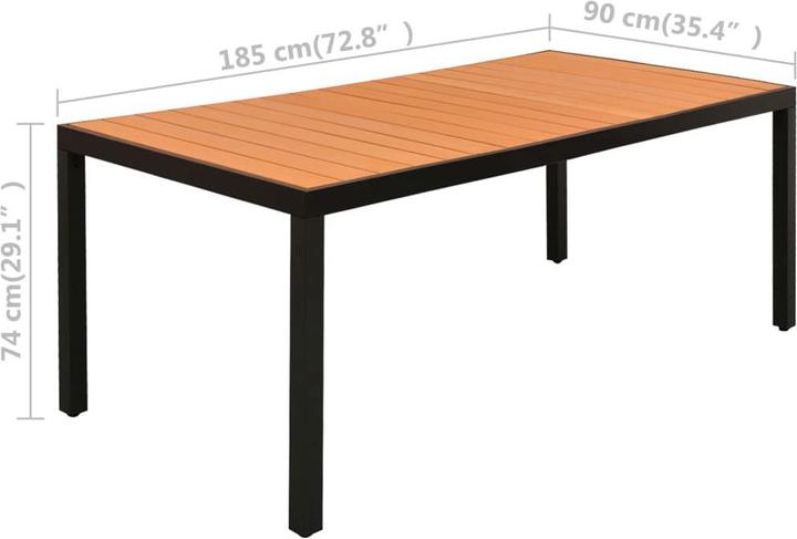 Produktbild vidaXL Garten Essgruppe (185 x 90 x 74 cm)
