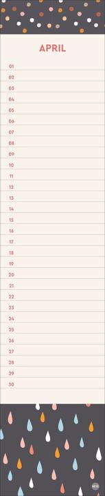 Actual product image Design birthday calendar long planner mini (Hardcover, German)