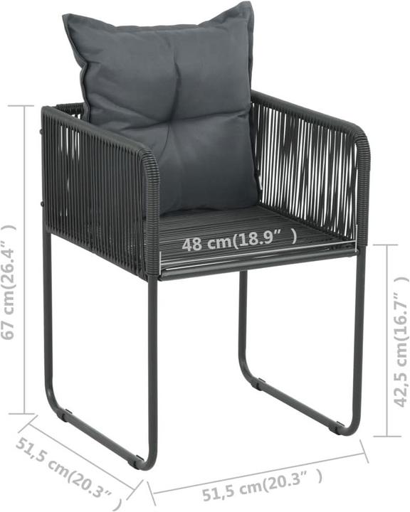 Produktbild vidaXL Gartenmöbel Set (184.50 x 90 x 74 cm)