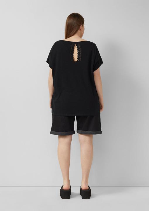 Produktbild s.Oliver Baumwollshirt mit Spitzeneinsatz (44)