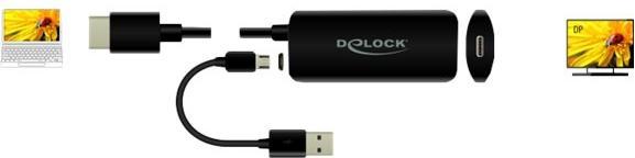 Produktbild Delock HDMI zu (USB Typ-C, 16 cm)