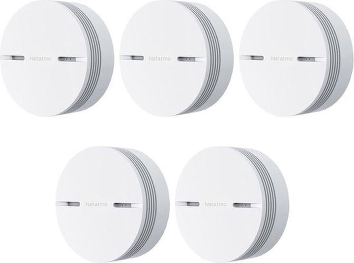 Netatmo Slimme Rookmelder - 10 jaar batterij - 5 Pack