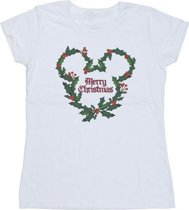 Produktbild Disney Mickey Mouse Merry Christmas Holly TShirt (S)
