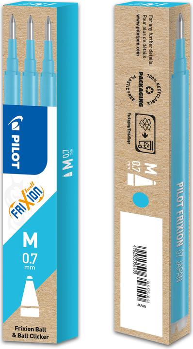 Produktbild Pilot FriXion Refill (3 Stück, Hellblau, 0.70 mm)