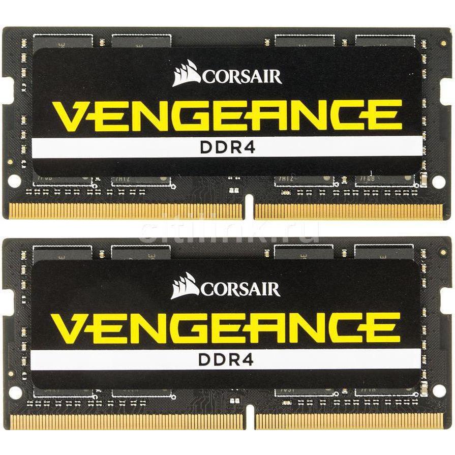 Thumbnail - Corsair Vengeance SO-DDR4 8GB 2-Kit (2 x 4GB, 2666 MHz, DDR4-RAM, SO-DIMM), RAM, Schwarz