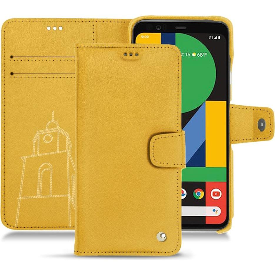 Noreve Lederschutzhülle Wallet (Google Pixel 4 XL), Smartphone Hülle, Orange