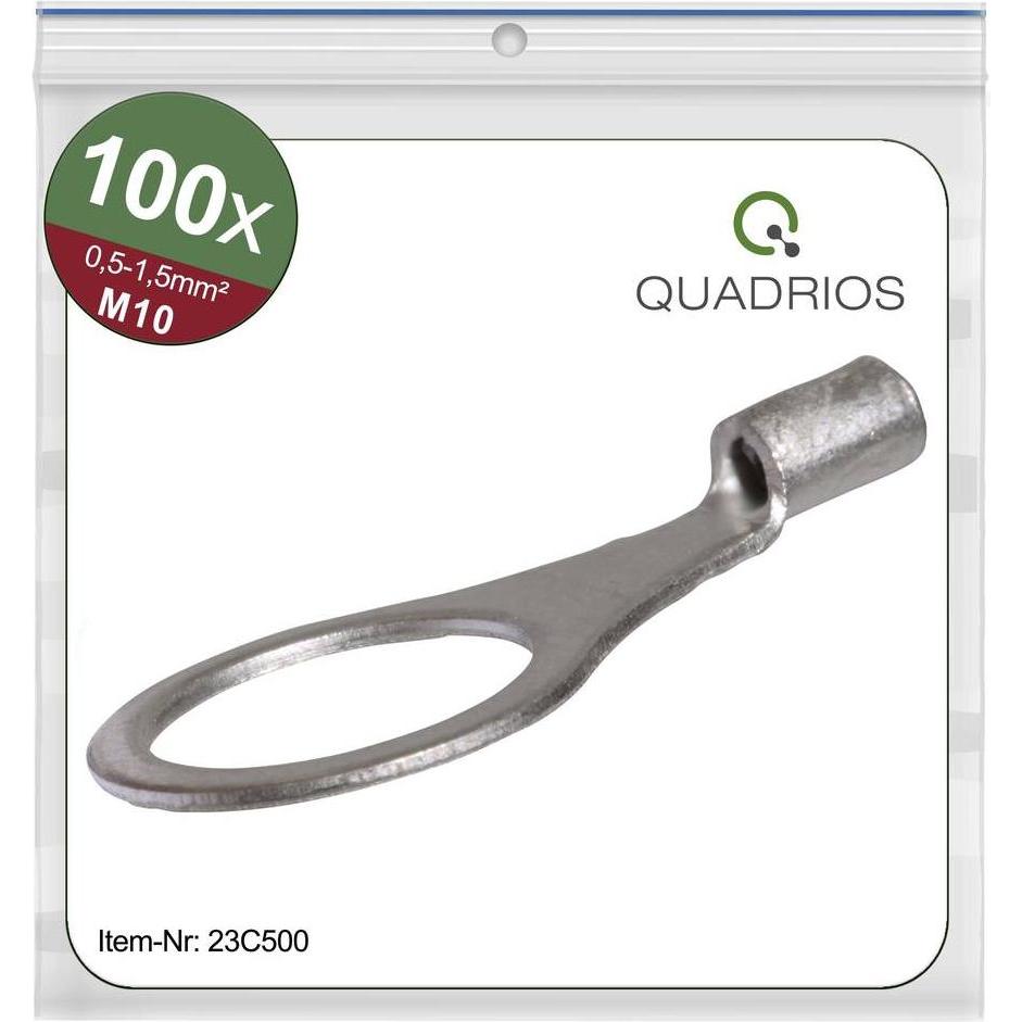 Quadrios, Kabelverbindung, 23C500 Ringkabelschuh Querschnitt (max.)=1.5 mm² Loch-Ø=10.5 mm Unisol