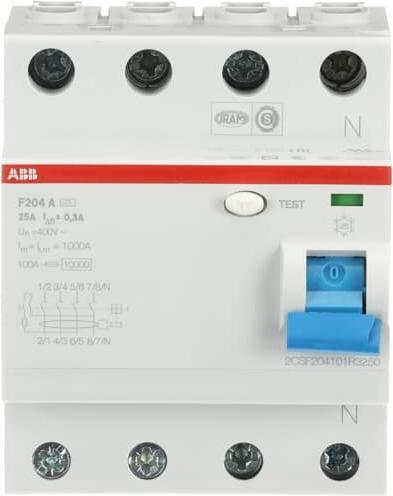 Actual product image ABB RCD, F 204, 4 POLE