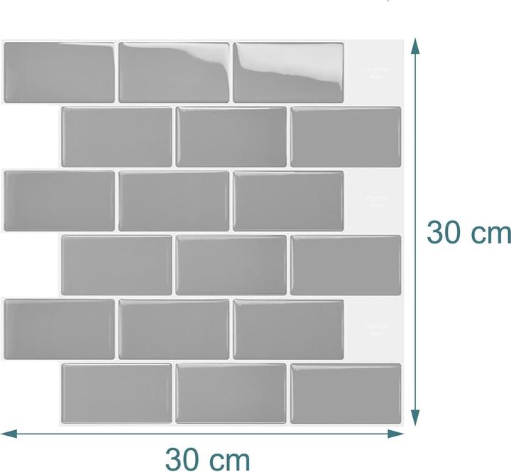 Actual product image Relaxdays adhesive tile (30 x 30 cm)