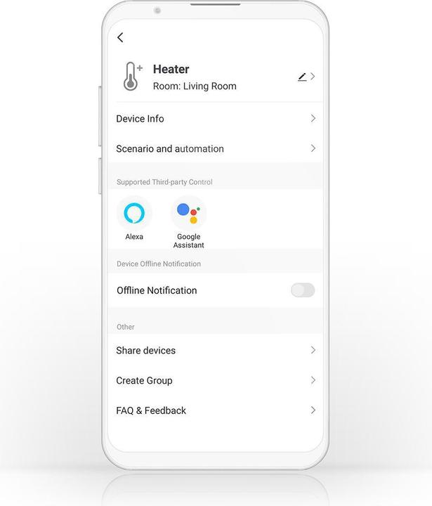 Actual product image Nedis WLAN Smart Convection Heater (2000 W)