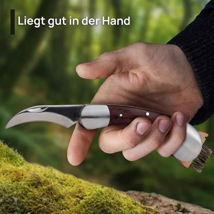 Actual product image Jobukam Pilzmesser mit Bürste und geschwungenem Griff