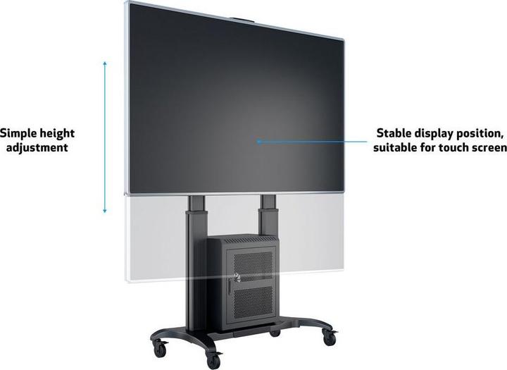 Actual product image Multibrackets Stand electr, -100", max 90 kg, black (90 kg, 60" - 100")