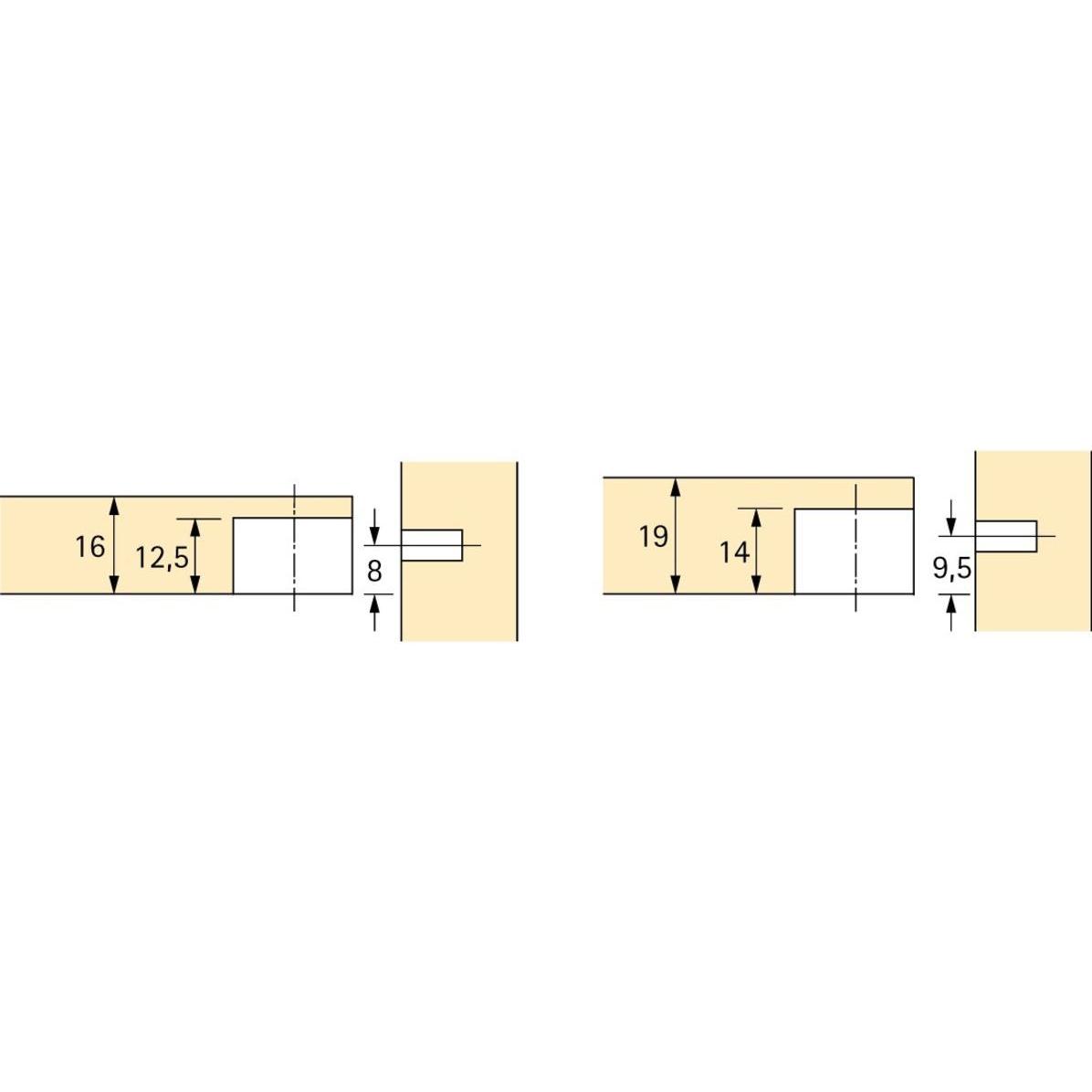 Thumbnail - Hettich, Baubeschläge + Holzverbinder, Exzenter-Verbindungsbeschlag VB 35 (Verbindungsbeschlag, 1 Stk.)