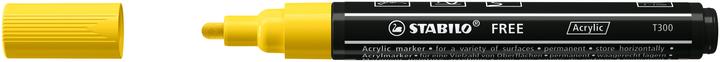 Actual product image STABILO Acrylic marker - FREE Acrylic - T300 bullet tip 2-3mm - single pen - yellow (Yellow, 3 mm, 1 x)