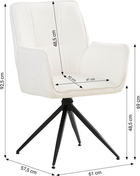 Actual product image Homestyle4u Esszimmerstuhl Drehbar