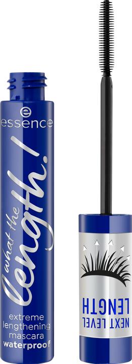 essence what the length! extreme lengthening mascara waterproof (02, 02 Black Waterproof, 2, Black, Black Waterproof)