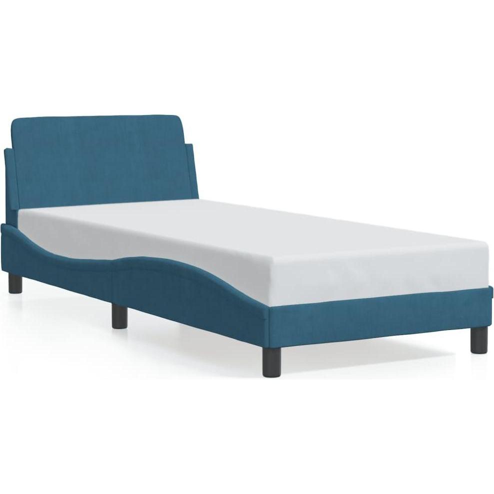 VidaXL, Bett, Bettgestell mit Kopfteil Samt (90 x 200 cm)