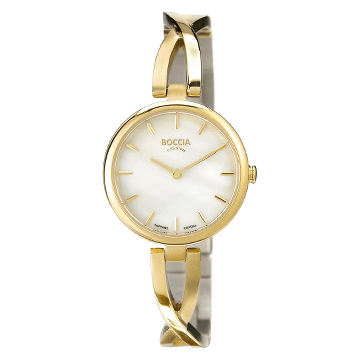 Boccia, Armbanduhr, 3239-03 Damenuhr Titanium 28mm 5ATM, Gold, (Analoguhr, 28 mm)